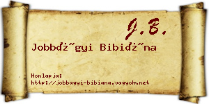 Jobbágyi Bibiána névjegykártya